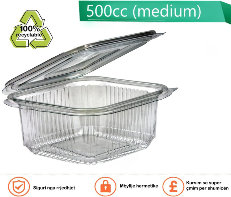Vaskete Plastike 500 CC për paketim ushqimi në sektorin HoReCa, katering. - Image 2