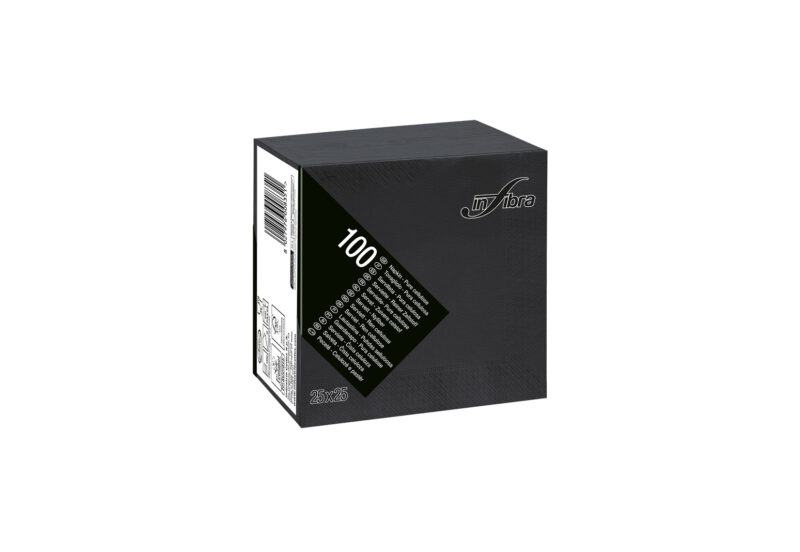 Peceta INFIBRA TOUCH – Black – 25×25 cm (100 copë × 30 pako) – Kodi I-0341