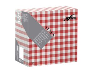 Peceta tavoline – INFIBRA VENUS – Vichy Rosso – 39×39 cm (50 copë × 15 pako) – Kodi I-1911