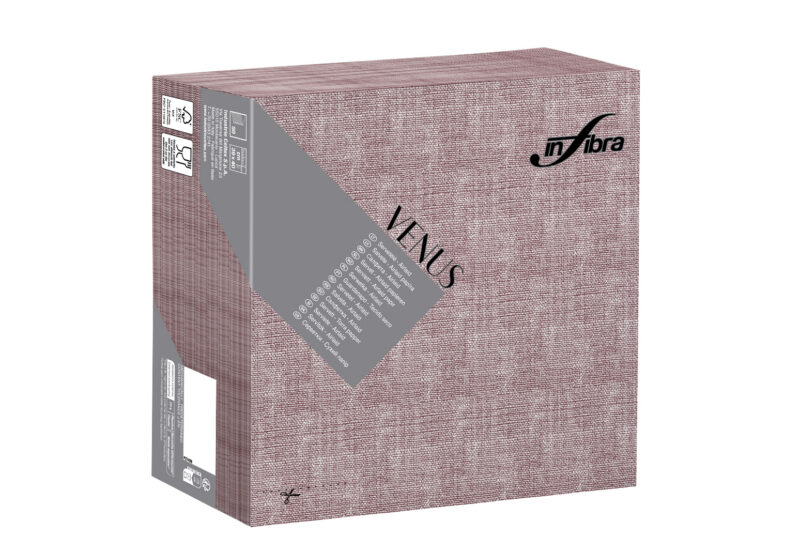 Peceta tavoline–INFIBRA VENUS – Trama Bordeaux – 39×39 cm (50 copë × 15 pako) – Kodi I-1922