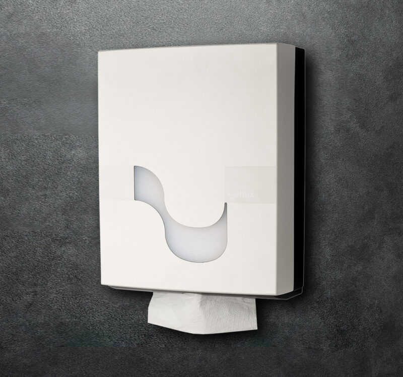 Dispenser MEGAMINI i bardhë për letra të palosura – Kodi C92120 - Image 2