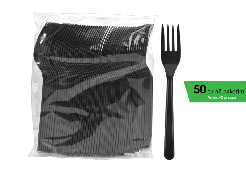 Pirun plastike e zezë (pako 50cp)