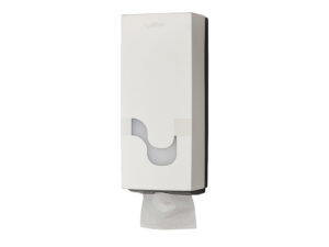 Dispenser MEGAMINI i bardhë për letër higjienike të palosur – Kodi C92270