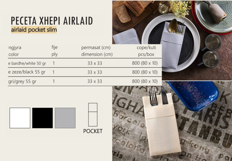 Peceta Xhep Airlaid 33 X 33 cm - Image 2