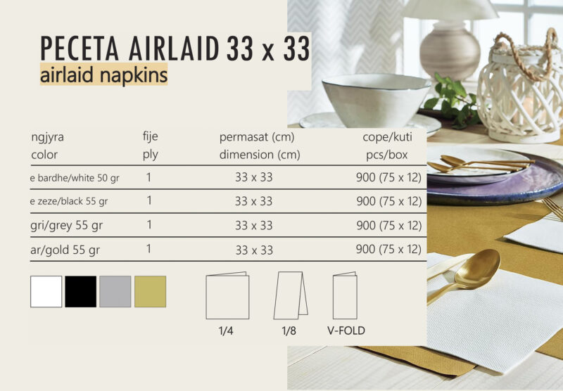 Peceta Airlaid 33 x 33 cm - Image 2